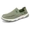 Casual Shoes Board Cloth Spring And Summer Men's Ice Silk Canvas Men Lazy Slip-on