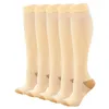 Sports Socks Yuedge Compressão para mulheres e homens joelheiros high Athletic Crew Sport Running Travel Nursing 5Pairs/pack