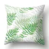 Oreiller belles feuilles couverture de conception invisible zipper en tissu de tissu canapé décoratif maison de beauté