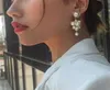 Elegant guldfärgimitation Pearl Drop Earrings Statement för Women Party Jewelry Korean Design MG381 Dangle Chandelier5225080