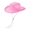 Bérets Western Cowboy Hat durable élégant élégant tas de capuche adultes Cowgirl pour cosplay Travel Tarié Festival Festival Performance