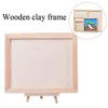 Wooden Photo Frame Art Paintings Picture Frames Setting Display Stand Wooden Craft Diy Photo Poster Clay Frames Home Decor