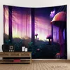 Tapices de cuento Dream Fairy Landscape Tapiz Forest House Maller Hanging Bohemian Hippie Family Wall Decoración Kawaii Room Decoración R0411