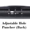 Punch 3hole Desktop Puncher Justerbar 7mm Hole Puncher, 10 arkkapacitet, metall, justerbara centra finjustering, kontorsbehov