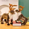 Animais de pelúcia de pelúcia de rena fofa de pelúcia brinquedo de natal boneca de veado de veado de elk de elk de brinquedo de Natal Decorações de Natal Feliz Natal para crianças Presente de brinquedo L411