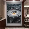 フットボールスタジアムナイトポスターサッカーフィールドウォールアートプリントキャンバス絵画絵の絵の絵の絵の家の巨大なポスターの装飾