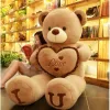 Big Teddy Bear 100cm I Love You Plush Pelus Belumin ENORM ENORME Sfarmi di bambole morbido Bear Kids Toys Chrismas Gift per le amiche