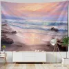 wall Tapestries Ocean tapestry oil painting hanging retro wave art decoration hanging cloth living room bedroom office wall decoration R0411