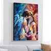 Sexy Nude Painting Couple Kissing Poster Home Wall Picture Prints Canvas Painting Sensual Woman Wall Art for Living Room Decor