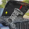 Bilhuv Säkerhetsfångst Pop Up Spring Body Single Assembly för Jeep Wrangler JK 2007-2018 2/4-Doors Accessories Metal Black