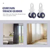 Shower Curtains 6 Pcs Accessories Track Pulley Curved Curtain Rod Gliders Stainless Steel Drapery Rollers