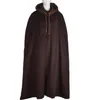 Unisex Winter warmer buddhistischer Abtmönche Wolle Cape Meditation Cloak Robe Zen Kleid Uniformen Kampfkunstanzüge Brown14045390