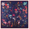 130 cm luksusowa marka projekt kwiatowy duży kwadratowy szalik jedwabny szalik Kerchief szaliki dla damskich mody szal echarpe 240327