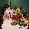 Fyllda plyschdjur Kawaii Plush Christmas Elk Basera full fylld leksak härlig hjortgåvor doll för barn barn julfest ornament l411