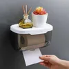 6LMH Papier papieru toaletowego bez uderzenia papierowy papierowy pudełko na wodoodporne miejsce do przechowywania papierowe przechowy