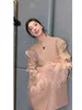 Spring summer celebrity luxury V Family 1 1 Heavy industry Emeng Ling camel hair silhouette suit jacket woman