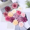 Dekoratif Çiçekler 5 PCS DAHLIA Düğün Ev Dekorasyonu için Yapay İpek Kafaları Diy Çelenk Hediye Kutusu Scrapbooking Craft Sahte Çiçek Kafası