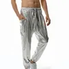 Men's Pants Mens Metallic Shiny Jeans 70s 80s Party Dance Disco Drawstring Waist Sequin Hip Hop Rave Jogger