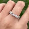 Banda di eternità moissanite farfalla per donne 925 anello di fidanzamento argento 2.2ctw anelli da matrimonio con diamante a taglio rotondo marchile marchile