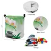 洗濯袋Zen Stones Orchids Flower Green Bamboo Dirty Basket Foldable Home Organizer Clothing Kids Toy Storage