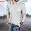 Heren Polos Fgkks Brand Men Fashion Polo Shirts Casual Wilde Autumn Solid Color Long Sheeves mannelijk