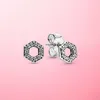 Stud Earrings Cute Sparkling Hexagon Honeycomb For Women Real 925 Sterling Silver Insect Zircon Jewelry Girl Bijoux Gift