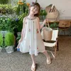 Girl's Dresses Girls Floral Dresses Summer Clothes 2024 New Girls Sleeveless Dress Princess Dress