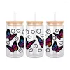 Geschenkwikkeling vlinder cartoon dieren ontwerppatroon uV DTF overdrachtsticker waterdichte overdrachten stickers voor 16 oz glazen bekerstickers