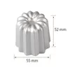 Formy do pieczenia 5pcs mini aluminium stopowa flanka pudding okrągła kształt kwiatowy deser