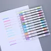 2pcs/Set Milkliner Highlighter Stift Stationerie Doppelköpfige Fluoreszenzmarker Pen 12 Farben Mark Pen niedlicher Highlighter