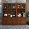 Wooden Glass Wine Cabinets Liquor Storage Wall Home Wine Cabinets Living Room Display Estante Vinos European Furniture QF50JG