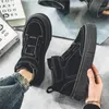 Casual Shoes Men's päls varm hög topp 2024 vår mode handgjorda kvalitet loafers sneakers för män chaussure hommes