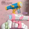 Sand Play Water Fun Bubble Gun Automatic Water Electric Bubble Machine Childrens Day Gift Toys For Boys Kid Girls Summer Outdoor Wedding Party Toy L47