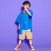 Kids Carnival Hip Hop Abbigliamento con camicia oversize Tops Streetwear Khaki Shorts for Girl Boy Jazz Dance Costum