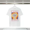 カサブランカファッションブランド23SS夏の新しい半袖Tシャツ半分の袖を持つ男性と女性向け