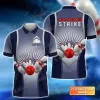Bowling Player Nome personalizzato 3D Shirt da uomo stampato da uomo Summer Street Short Short Maniche Gift per l'amante del bowling WK38