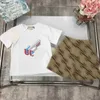 Classics Baby Tracksuits Sommer kurzärmeliger Anzug Kinder Designer Kleidung Größe 100-150 cm 3D-Logo Druck-Shirt und Shorts 24APRIL