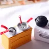 Dollhouse Tiny Kitchen Cooking Mini Tools Miniature Items Pot Colander Hearth Oven Dolls House Kitchen Accessories Kettle Toys