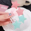 Glitter Silver Star BB CLIP Hairpins Y2K Cute Barrette Metal Snap Clips Ins Bobby Pin Headwear