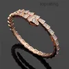 Love Bangle Tennis Designer sieraden dames armband diamant mooie slang zilveren rosé gouden sieraden koperen plaat feest bruiloft charme vriendin serpent armband