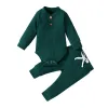 Hose Baby -Outfits Feste Sets Kleinkind Neugeborene Mädchen Jungen Herbst Winter Kleidung Set Langarm Strampler Hosen Baby Kleidung 024m