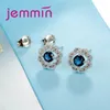 Stud Earrings Arrival Korean Style 925 Sterling Silver With Bright Crystal Clear Cubic Zirconia For Birthday Festvial