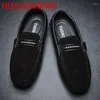 Casual Shoes Fashion White Loafers Men's Leather Suede Men Moccasin Mens Sneakers Male Luxury Driving Flats Classic Style