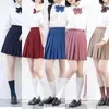 Roupas Defina a saia plissada de cor sólida de cor sólida de várias cores 42cm XS-xxl versátil JK Japonês Uniforme Anime Cos Costuma Mulheres
