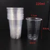 Disposable Cups Straws 40 Pcs Clear Plastic Cup Outdoor Picnic Birthday Kitchen Party Tableware Tasting 200ml.