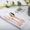 Disposable Flatware 30Pcs/Set Gold Plastic Tableware Dessert Knives Forks Spoon Wedding Birthday Party Decoration Supplies Cutlery Kit