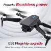 Drones Pylv Novo E88 EVO RC Drone Motor sem escova veículo aéreo não tripulado vem com o presente de brinquedo de posicionamento óptico de fluxo de fluxo