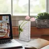 Clear Acrylic Vase Desktop Vase Bookshelf Decor Book Shape Vase Flower Arrangement Ware for Hotel Home Office Wedding Decoration