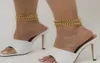 Designer Jewelry Iested Chains Men Donne Anklets Anklets Hip Hop Bling Diamond Ankle Braccialetti oro Silver Cuban Link Accessorio di moda 6966686