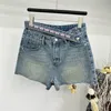 Classic Letter Jeans Shorts Women Designer Vêtements Design de la taille Broderie Pantalon Denim Summer Casual Short Pant pour fille